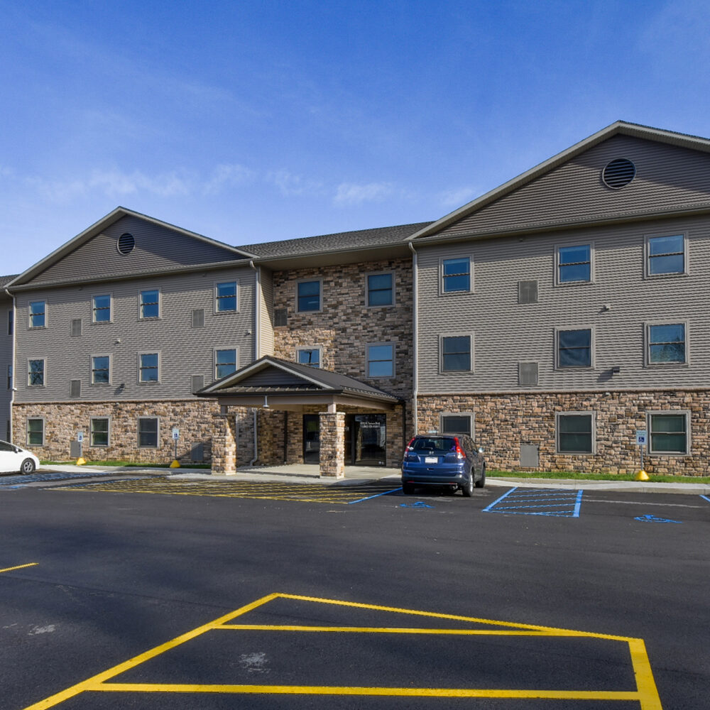 Front Entrance in April Front Entrance in April